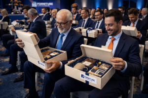 Consegna regali per evento aziendale