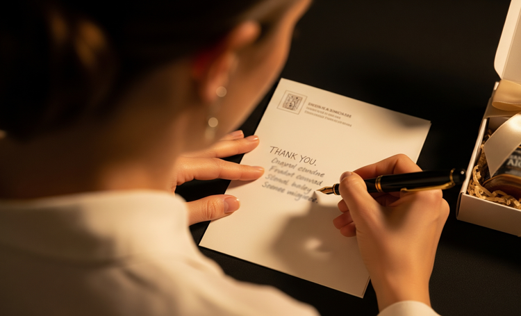 Scrittura di un messaggio personalizzato da allegare alla box esperienziale per massimizzare l'effetto del regalo personalizzato | QuBox